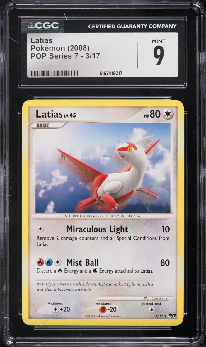 2008 Pokemon POP Series 7 Holo Latias #3 CGC 9 MINT