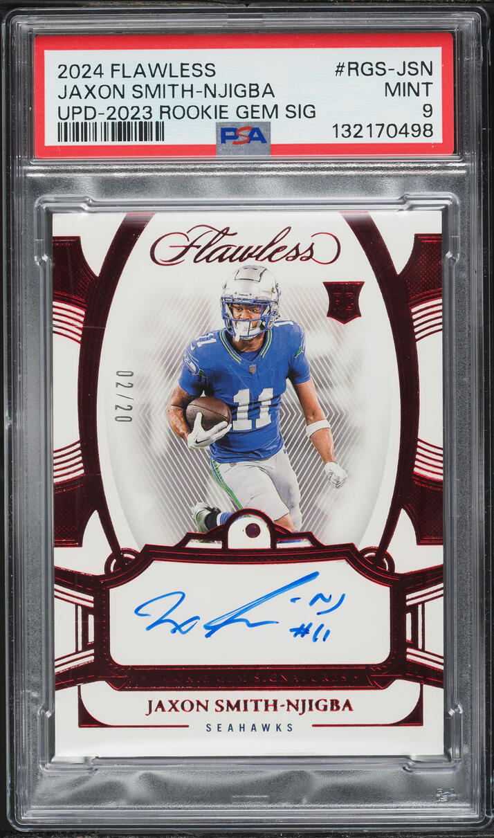 2024 Panini Flawless Update '23 Gem Jaxon Smith-Njigba ROOKIE AUTO /20 ...
