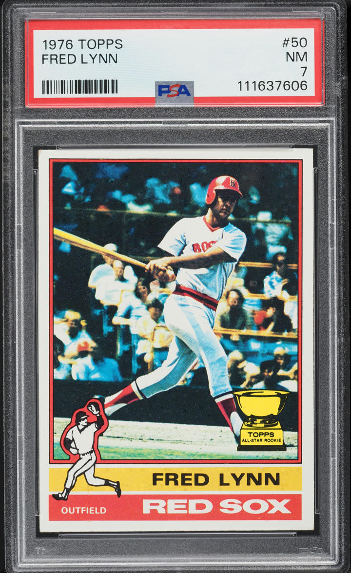 1976 Topps Fred Lynn #50 PSA 7 NRMT