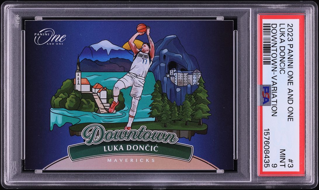2023 Panini One And One Downtown Variation Luka Doncic #3 PSA 9 MINT