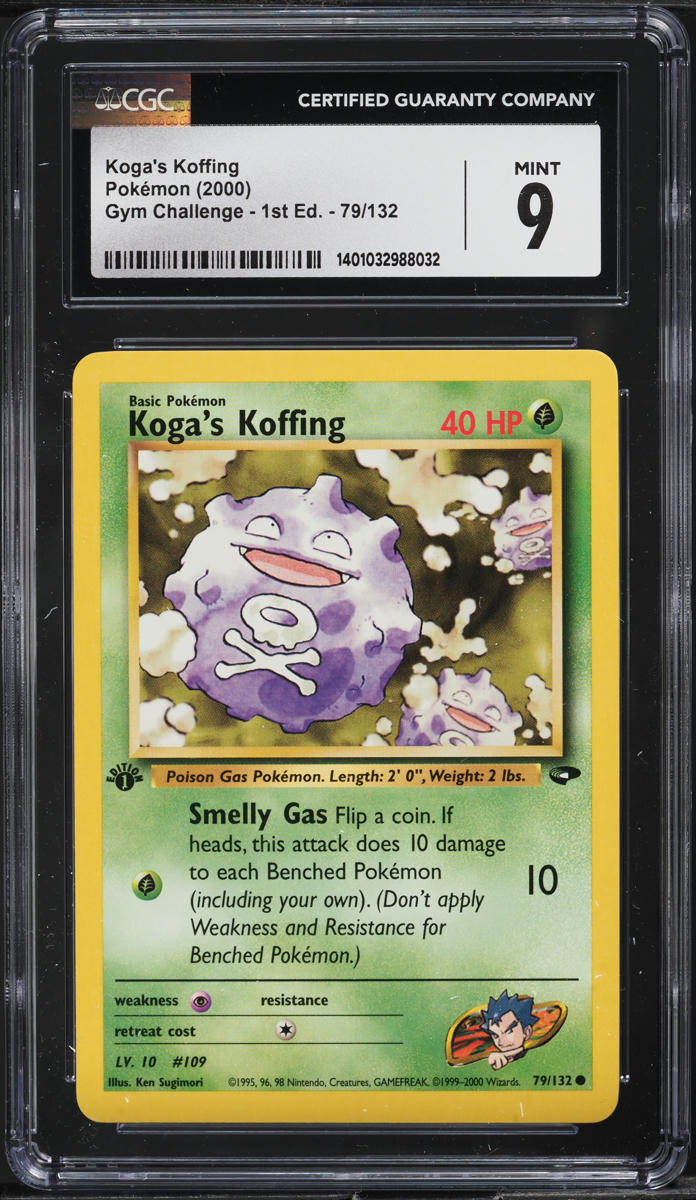 2000 Pokemon Gym Challenge 1st Edition Koga's Koffing #79 CGC 9 MINT - Main Image