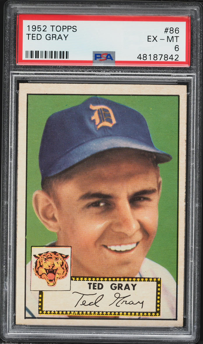 1952 Topps Ted Gray #86 PSA 6 EXMT