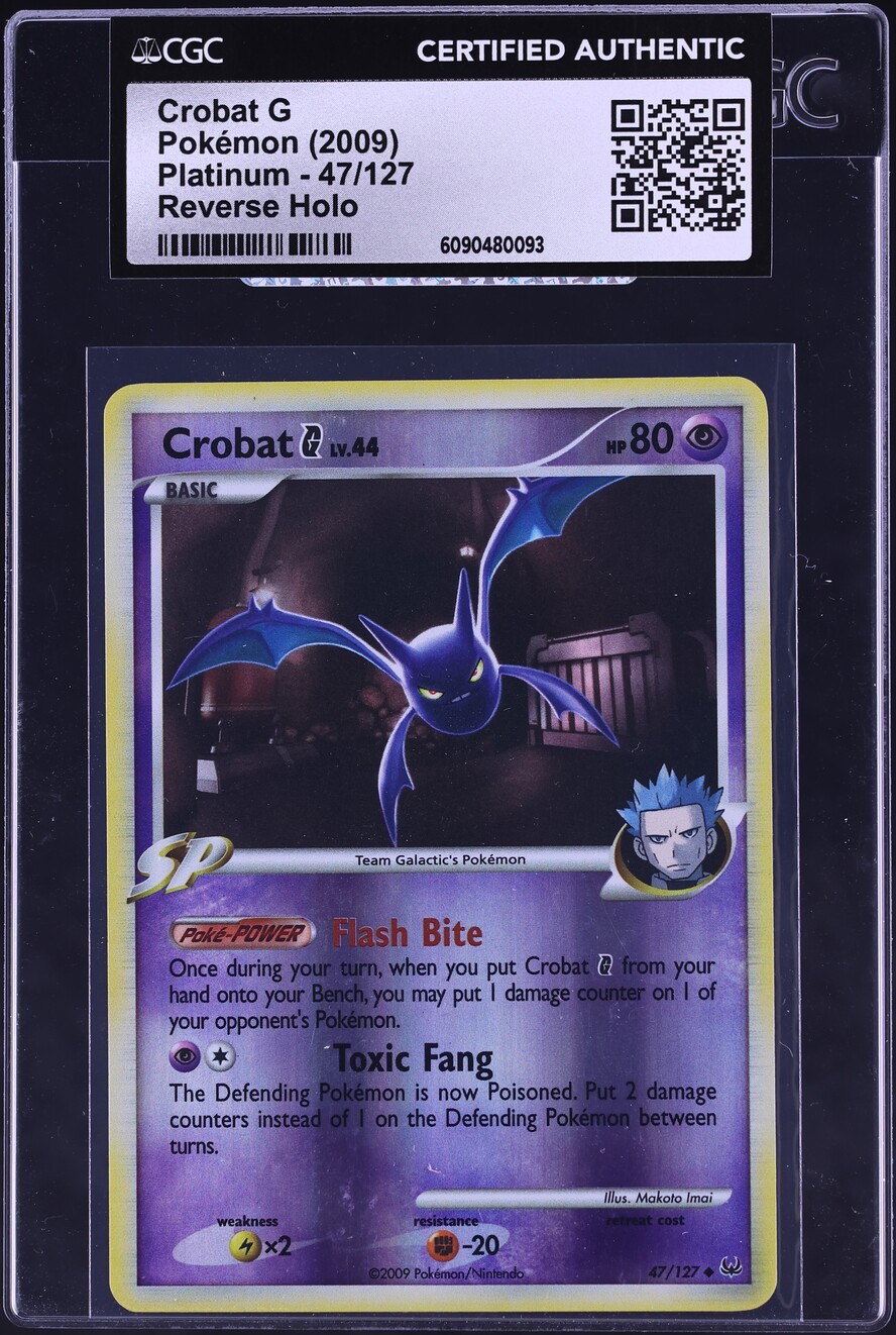 2009 Pokemon Platinum Reverse Holo Crobat G #47 CGC AUTH