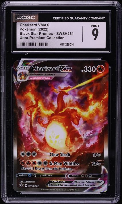 2022 Pokemon SWSH Promo Ultra Premium Collection Full Art Charizard VMAX #SWSH261 CGC 9 MINT