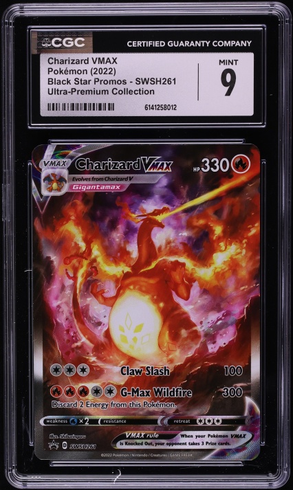 2022 Pokemon SWSH Promo Ultra Premium Collection Full Art Charizard VMAX #SWSH261 CGC 9 MINT