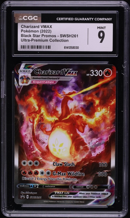 2022 Pokemon SWSH Promo Ultra Premium Collection Alt Art Charizard VMAX #SWSH261 CGC 9 MINT