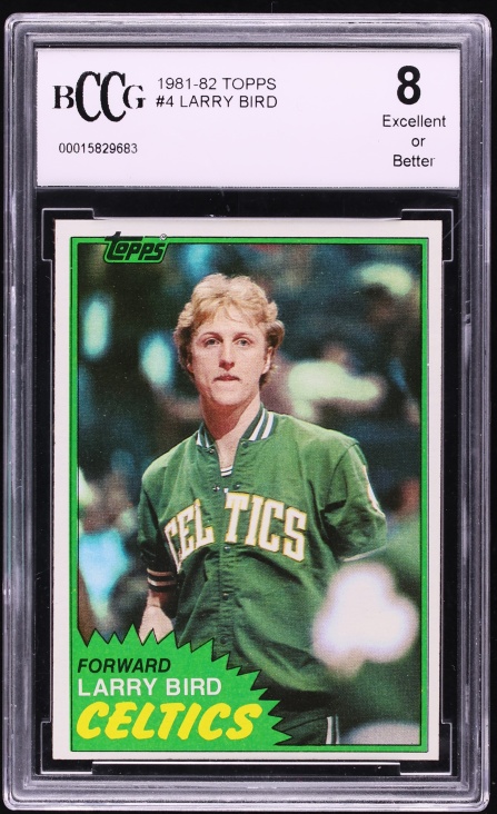 1981 Topps Basketball Larry Bird #4 BCCG 8