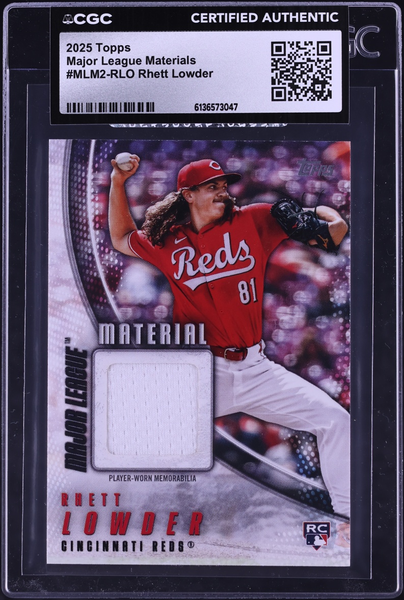 2025 Topps Major League Material Rhett Lowder ROOKIE PATCH #MLM2-RLO CGC AUTH