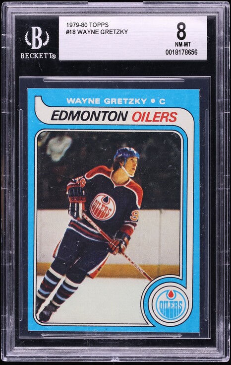 1979 Topps Hockey Wayne Gretzky ROOKIE #18 BGS 8 NM-MT