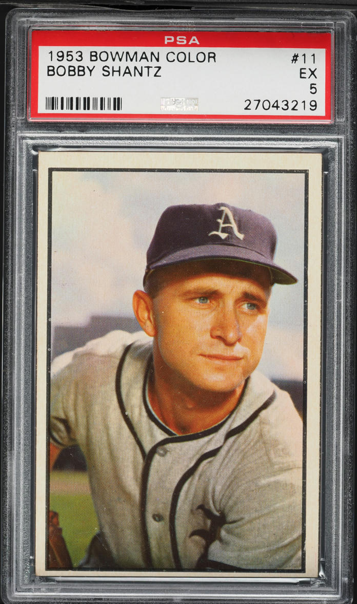 1953 Bowman Color Bobby Shantz #11 PSA 5 EX