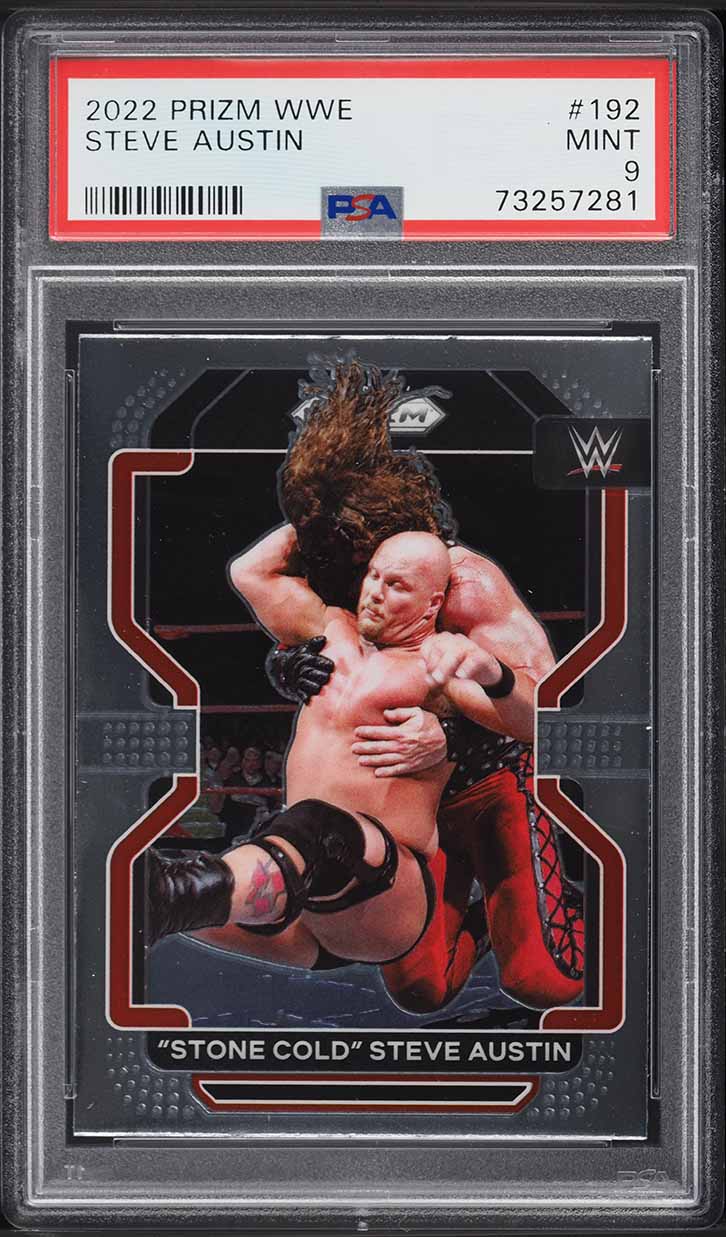 2022 Panini Prizm WWE Stone Cold Steve Austin #192 PSA 9 MINT
