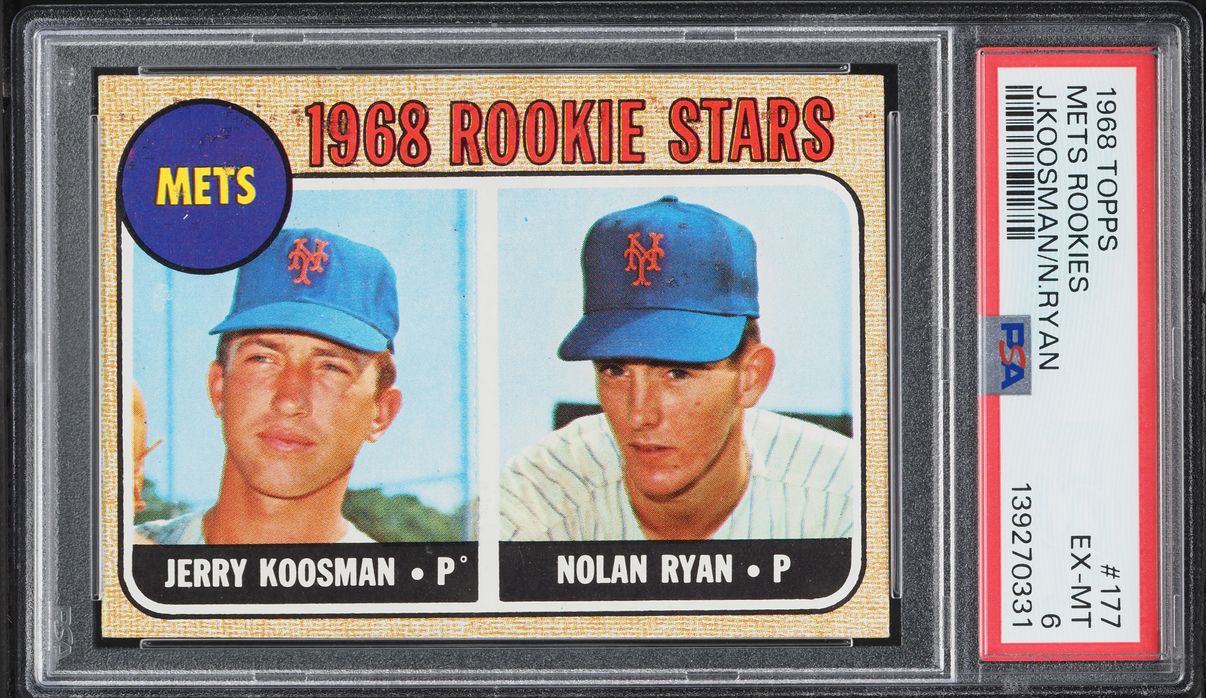 1968 Topps Nolan Ryan ROOKIE #177 PSA 6 EXMT