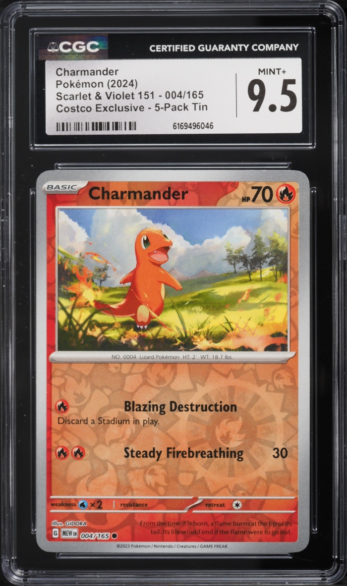 2024 Pokemon Scarlet & Violet 151 Costco Exclusive Charmander #4 CGC 9.5 MINT+