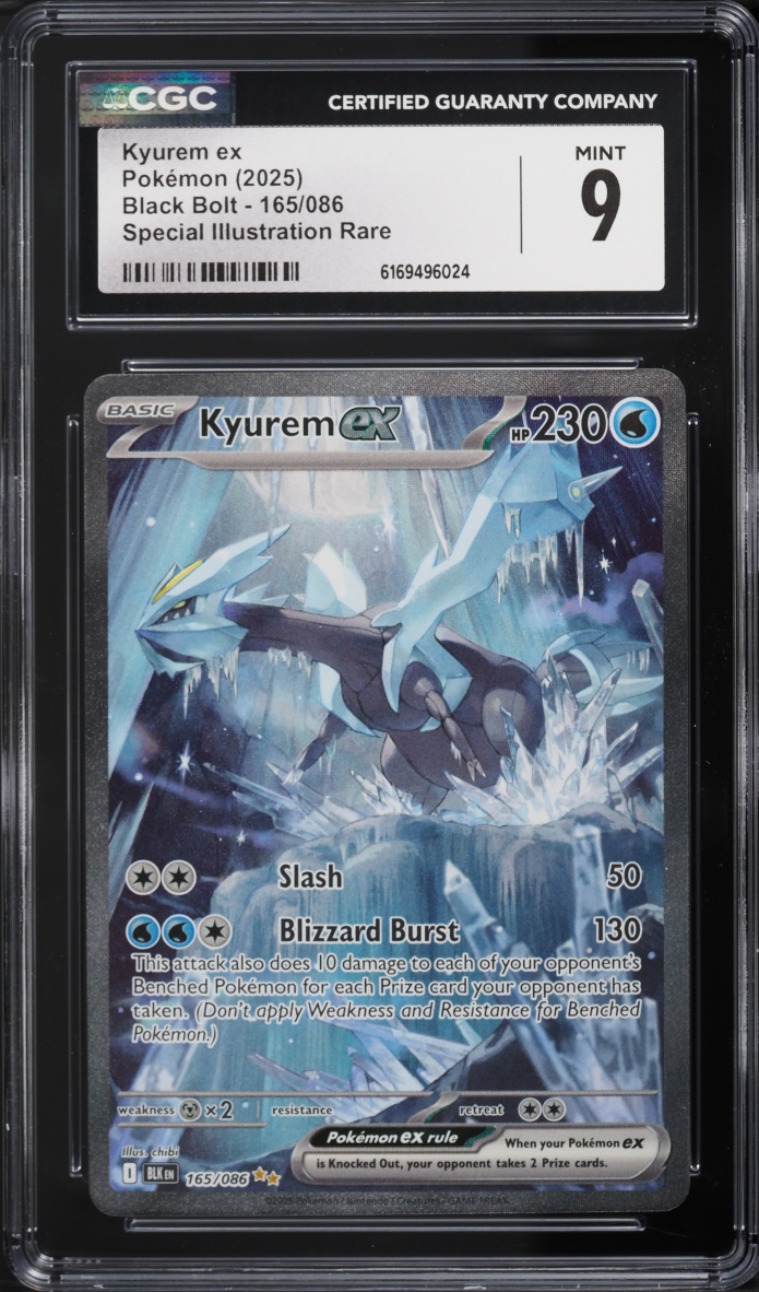 2025 Pokemon Scarlet & Violet Black Bolt SIR Kyurem EX #165 CGC 9 MINT