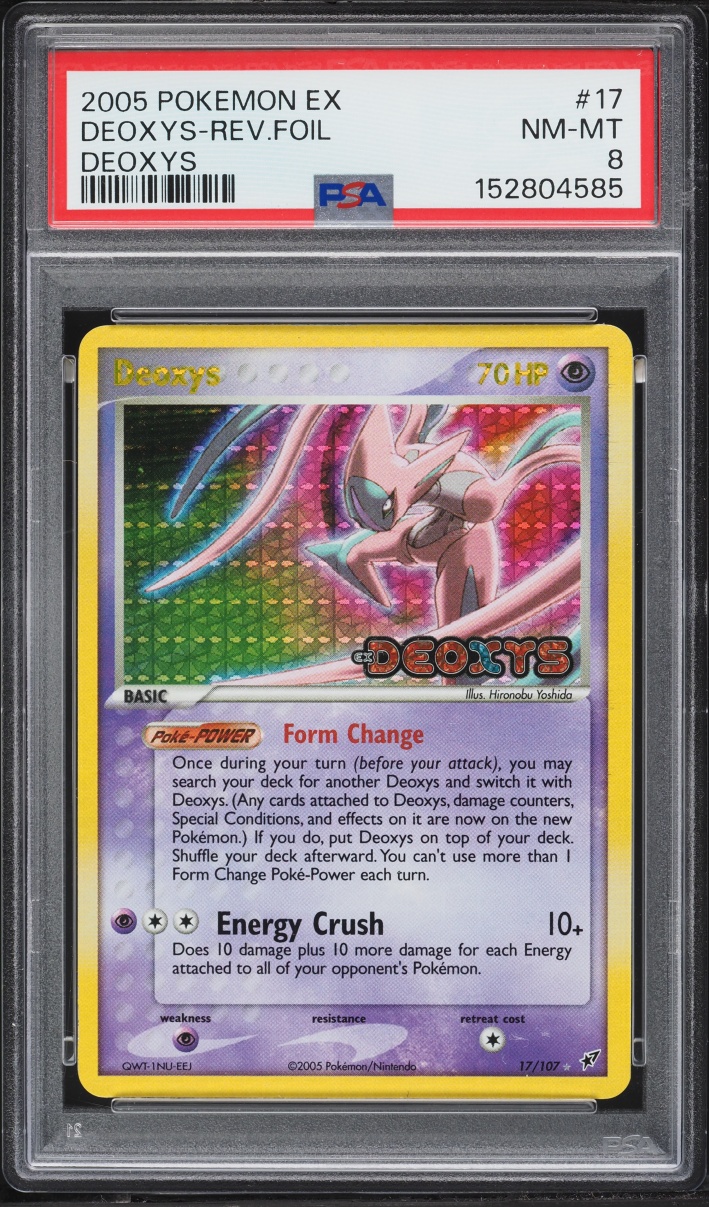 2005 Pokemon EX Deoxys Reverse Holo Deoxys #17 PSA 8 NM-MT