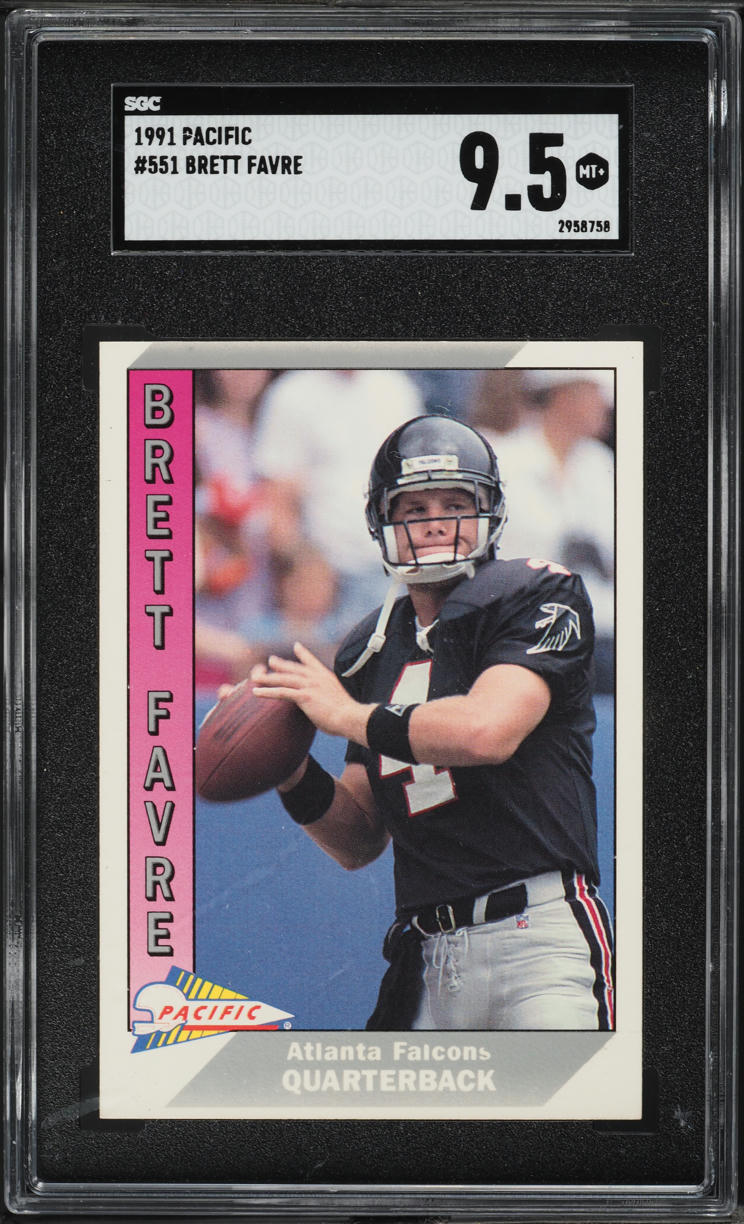 1991 Pacific Football Brett Favre ROOKIE #551 SGC 9.5 MINT+