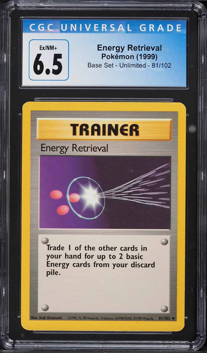1999 Pokemon Base Set Energy Retrieval #81 CGC 6.5 EXMT+