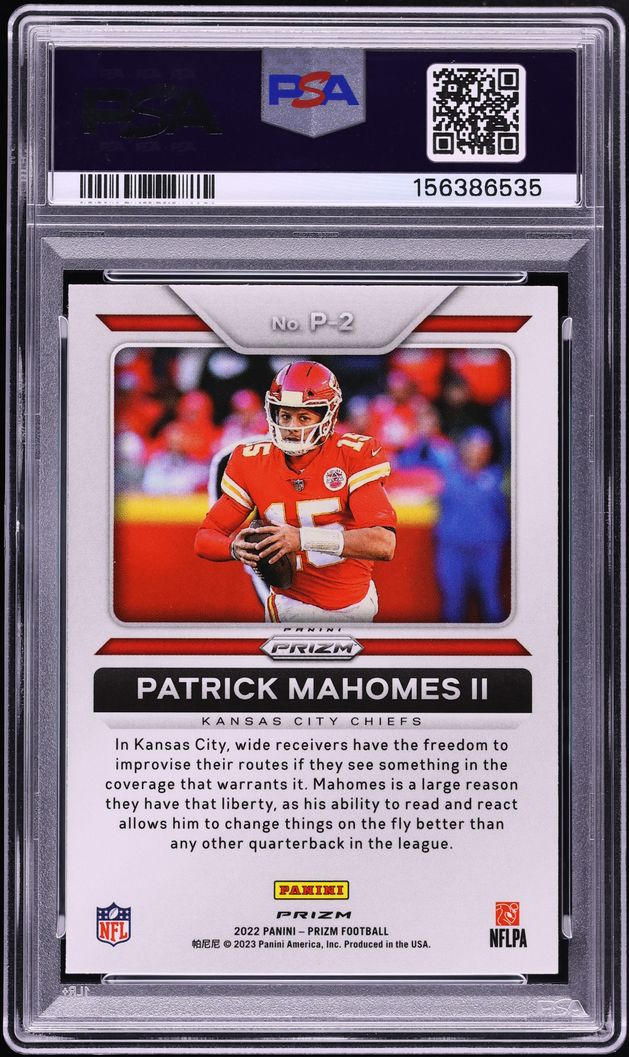2025 Panini Authentically '22 Prizm Profiles Patrick Mahomes II AUTO 1/1 #P-2 PSA 10 GM MINT