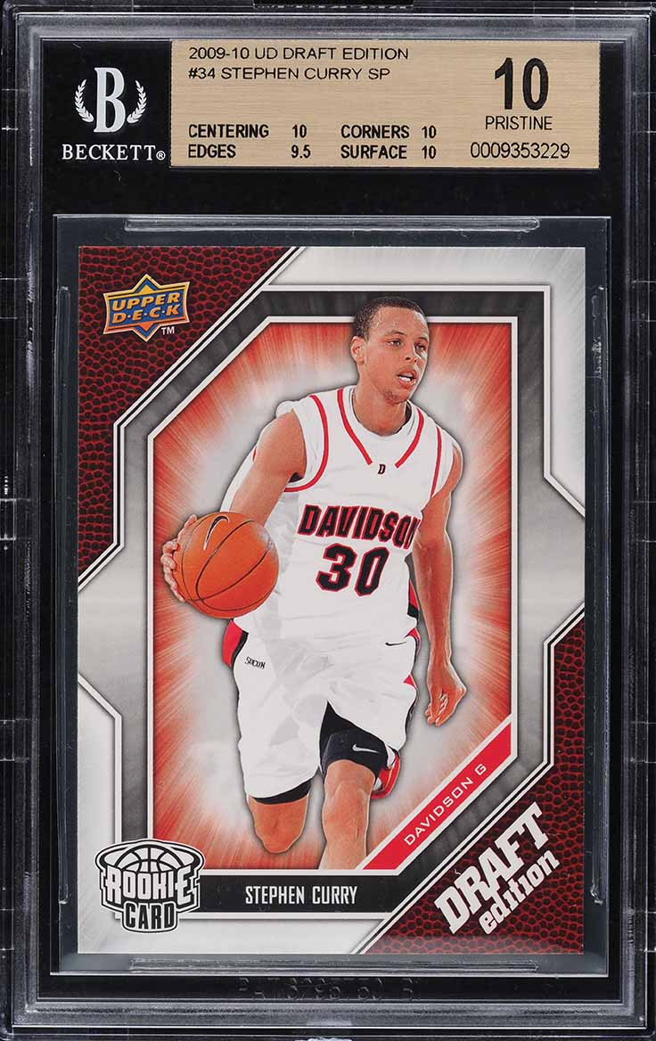 2009 Upper Deck Draft Edition Stephen Curry ROOKIE #34 BGS 10 PRISTINE - Photo 1