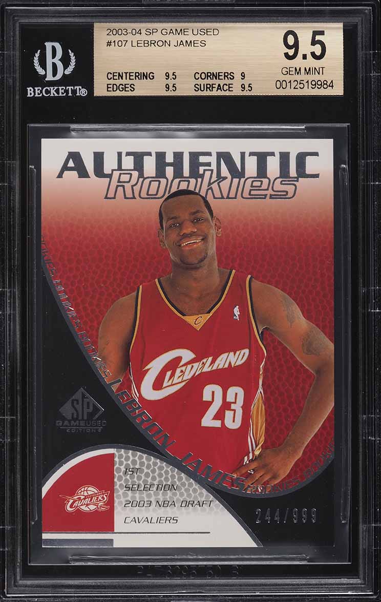 2003 SP Authentic Signatures LeBron James ROOKIE AUTO #LJ-A BGS 9