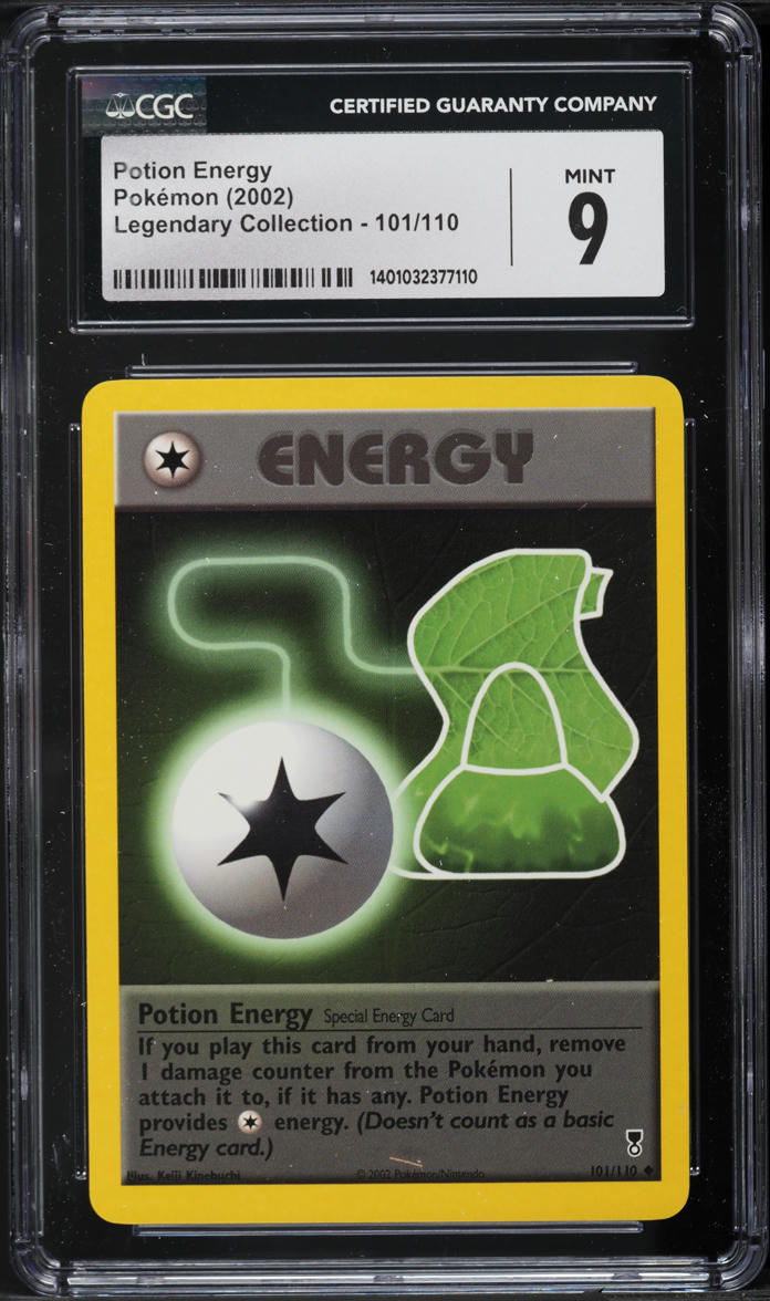 2002 Pokemon Legendary Collection Potion Energy #101 CGC 9 MINT