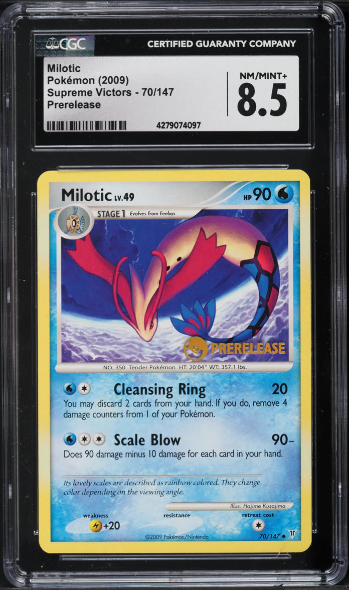 2009 Pokemon Platinum Supreme Victors Prerelease Milotic #70 CGC 8.5 NM-MT+