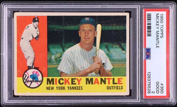 1960 Topps Mickey Mantle #350 PSA 2 GD