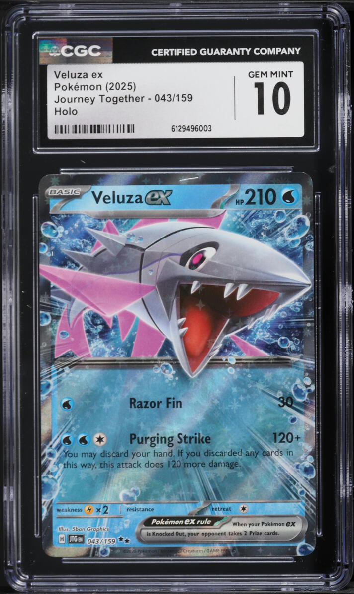 2025 Pokemon Scarlet & Violet Journey Together Holo Veluza EX #43 CGC 10 GEM MINT