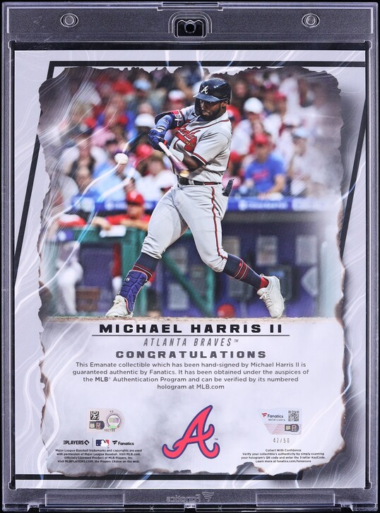 2024 Fanatics Under Wraps Emanate Michael Harris II 8x10 AUTO /50 Fanatics AUTH