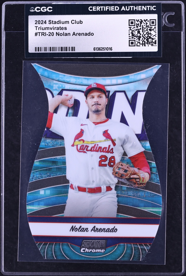 2024 Stadium Club Triumvirates Die-Cut Nolan Arenado #TRI-20 CGC AUTH