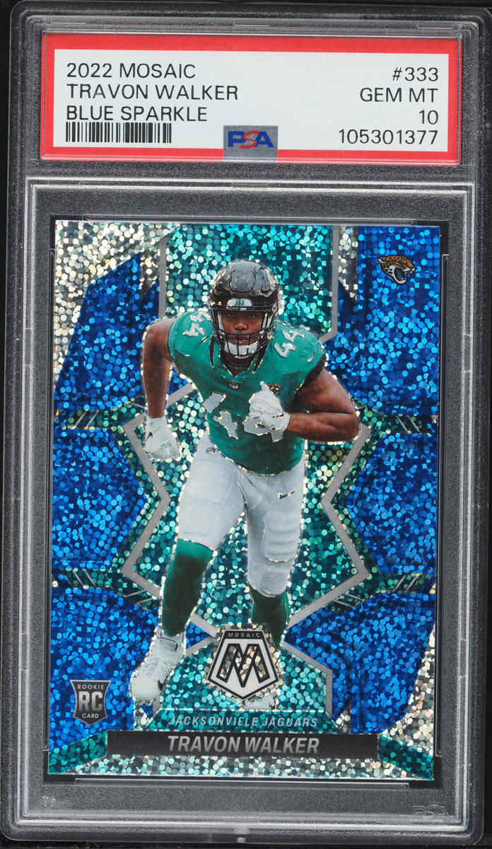 2022 Panini Mosaic Blue Sparkle Travon Walker ROOKIE #333 PSA 10 GEM MINT