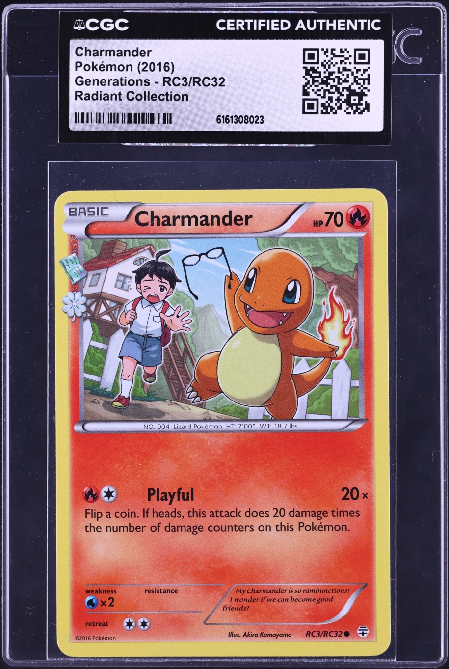 2016 Pokemon XY Generations Radiant Collection Charmander #RC3 CGC AUTH