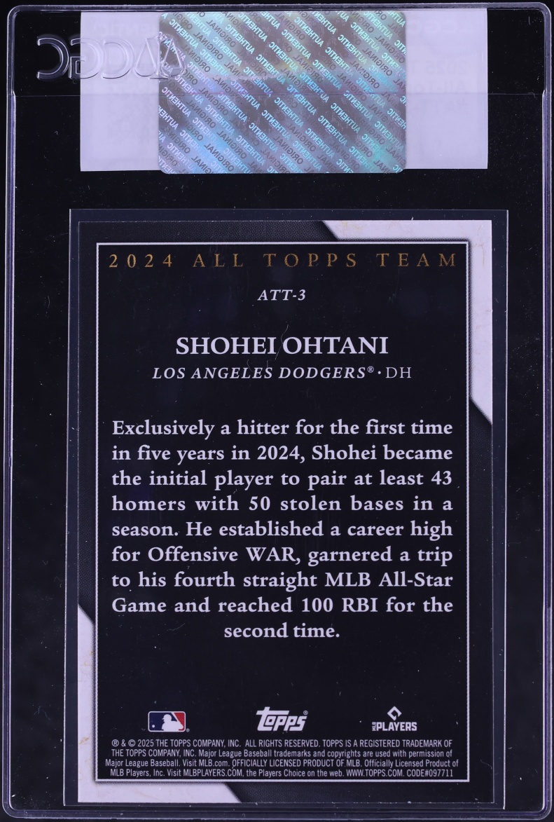 2025 Topps All Team Shohei Ohtani #ATT-3 CGC AUTH