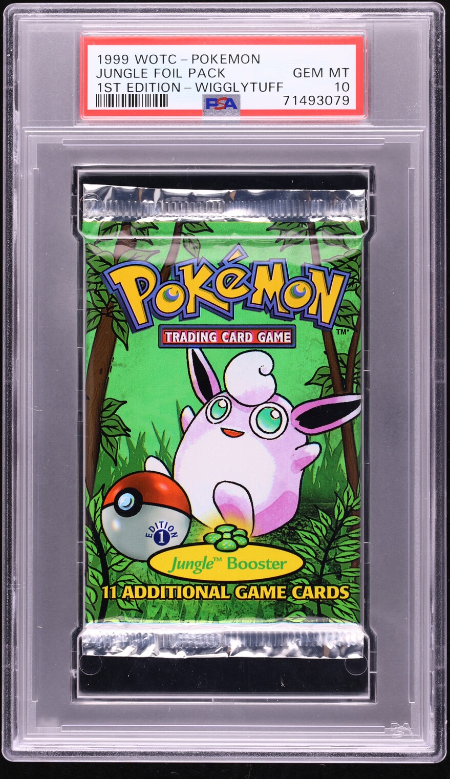 1999 Pokemon Jungle 1st Edition Booster Pack Wigglytuff Art PSA 10 GEM MINT