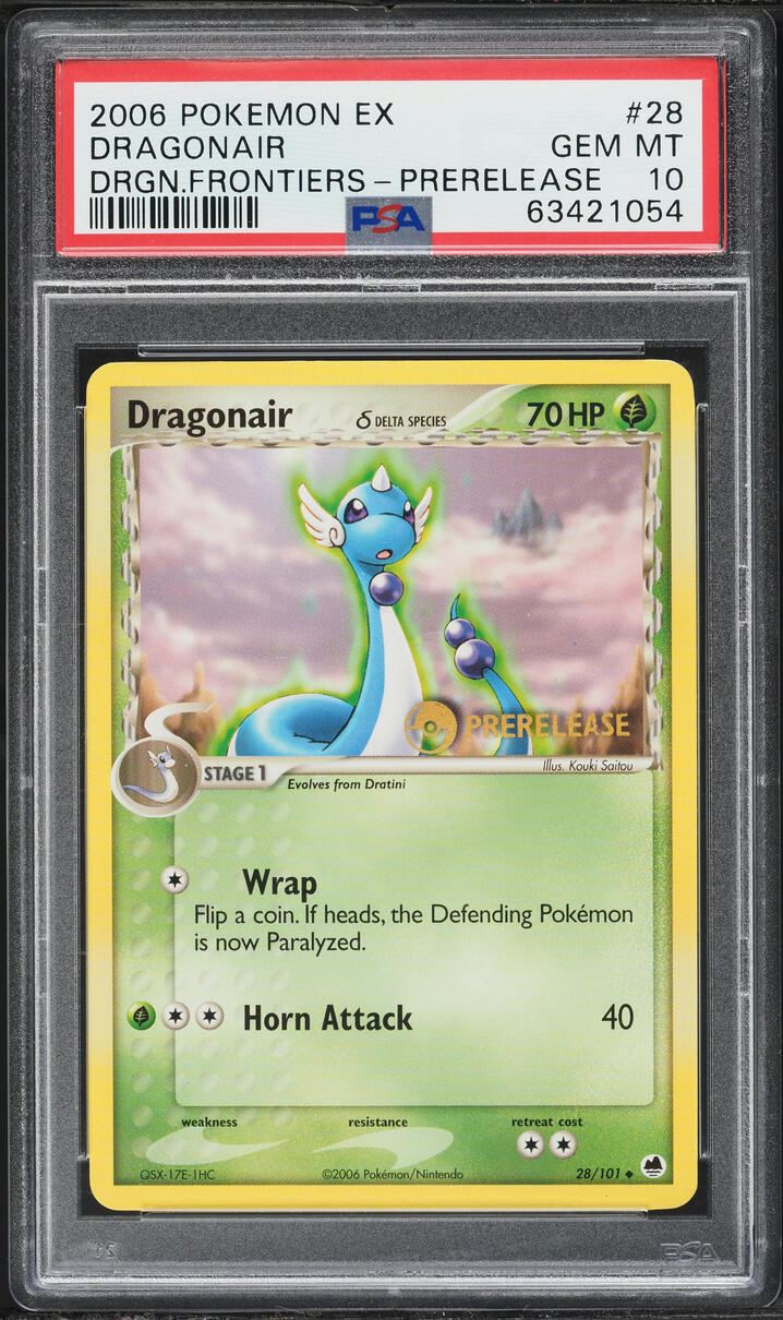 2006 Pokemon EX Dragon Frontiers Prerelease Dragonair #28 PSA 10 GEM MINT