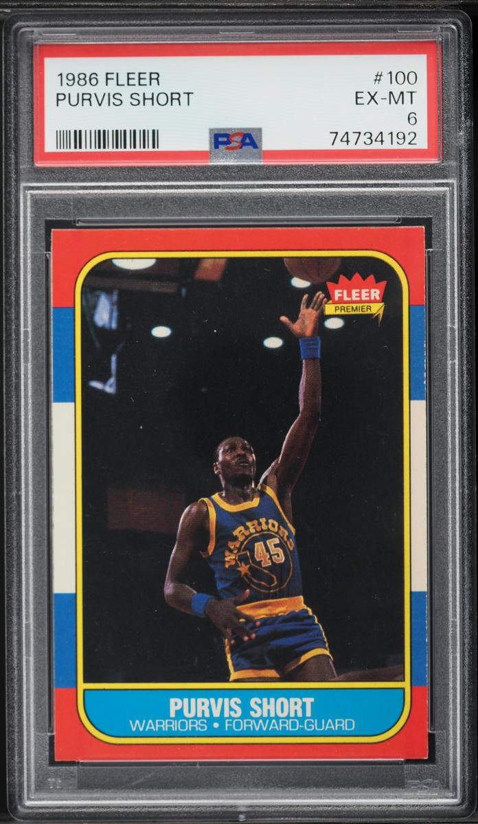 1986 Fleer Basketball Purvis Short #100 PSA 6 EXMT