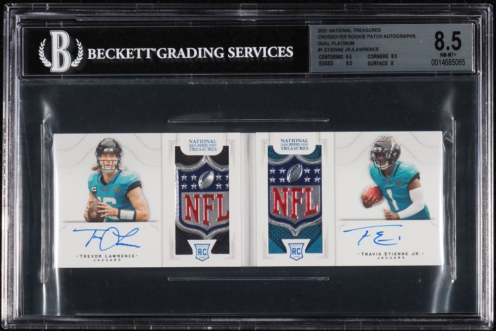 2021 National Treasures Etienne Jr Trevor Lawrence ROOKIE PATCH AUTO 1/ ...