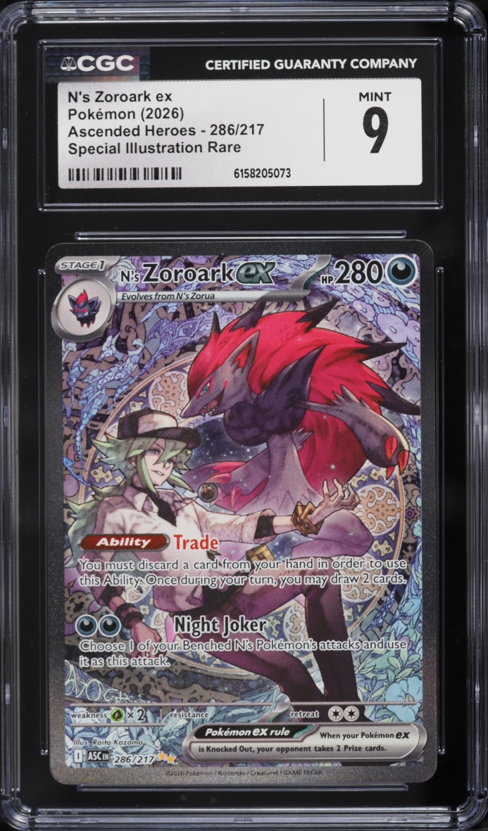 2026 Pokemon Mega Evolution Ascended Heroes SIR N's Zoroark EX #286 CGC 9 MINT