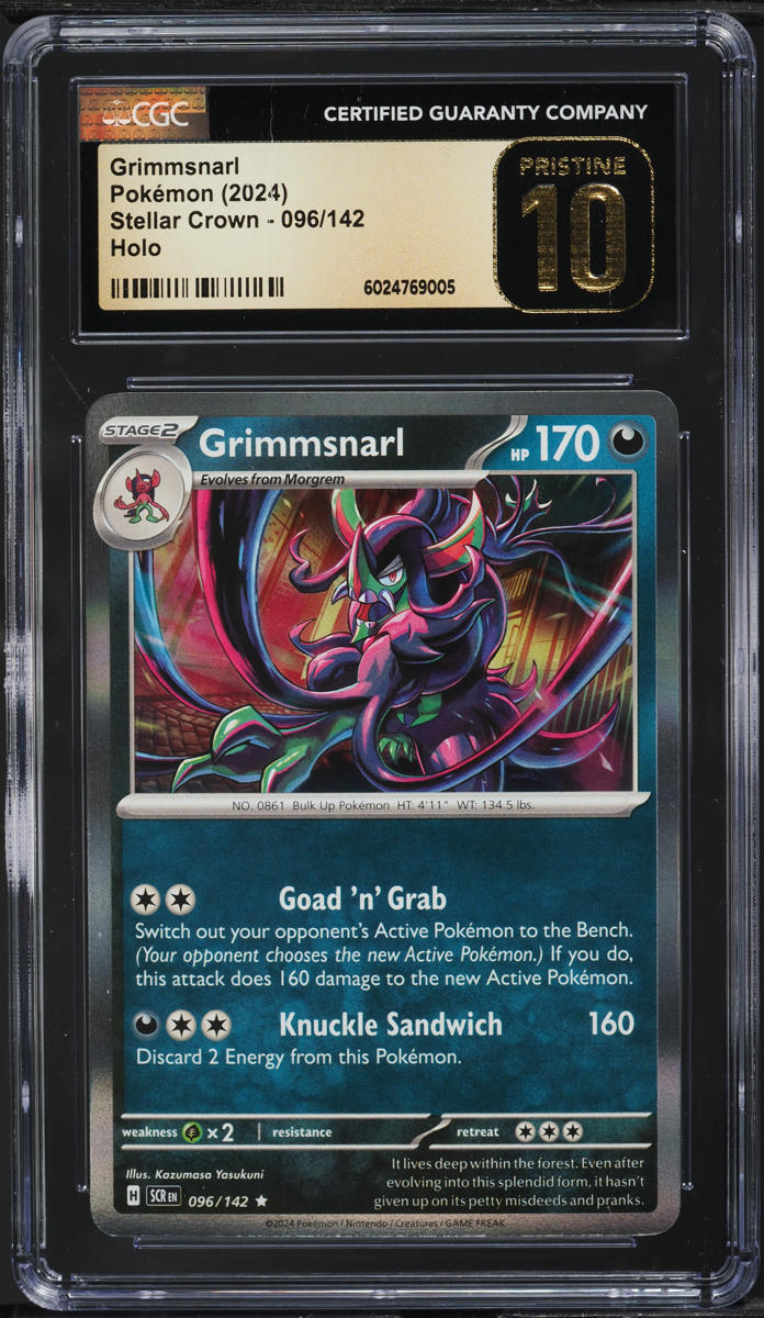 2024 Pokemon Scarlet & Violet Stellar Crown Holo Grimmsnarl #96 CGC 10 PRISTINE