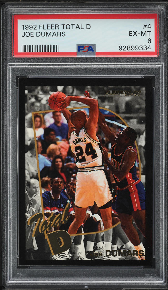 1992 Fleer Total D Joe Dumars #4 PSA 6 EXMT