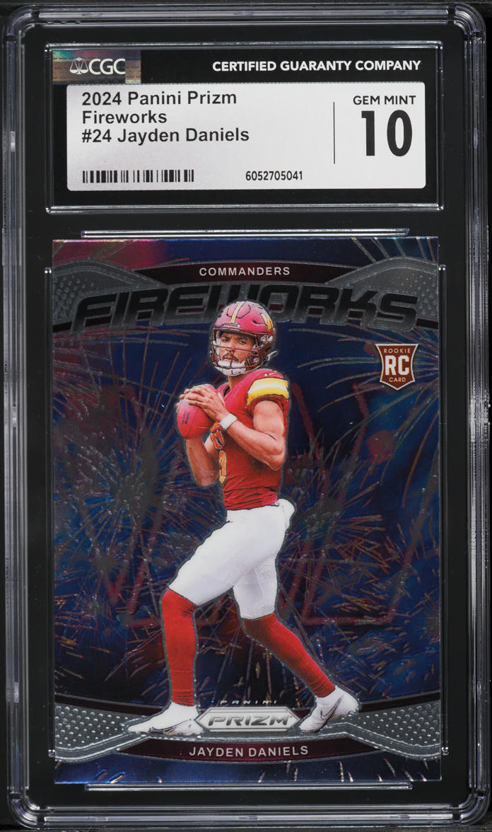 2024 Panini Prizm Fireworks Jayden Daniels ROOKIE #24 CGC 10 GEM MINT