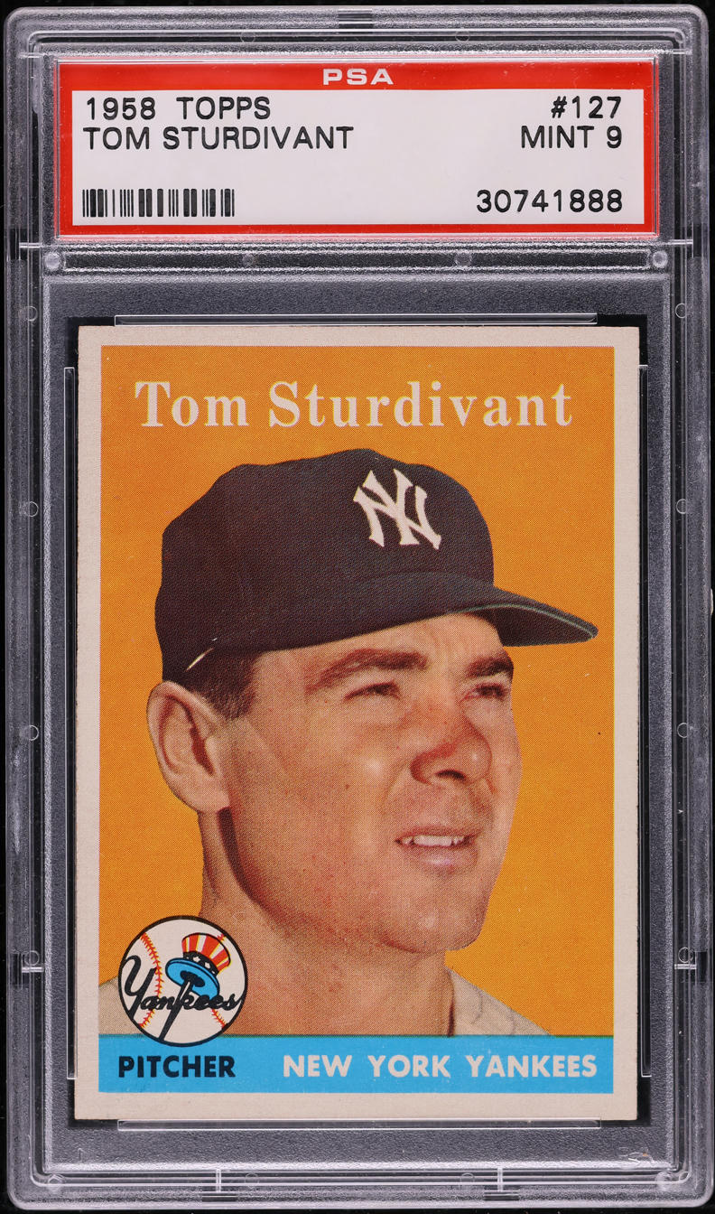 1958 Topps Tom Sturdivant #127 PSA 9 MINT