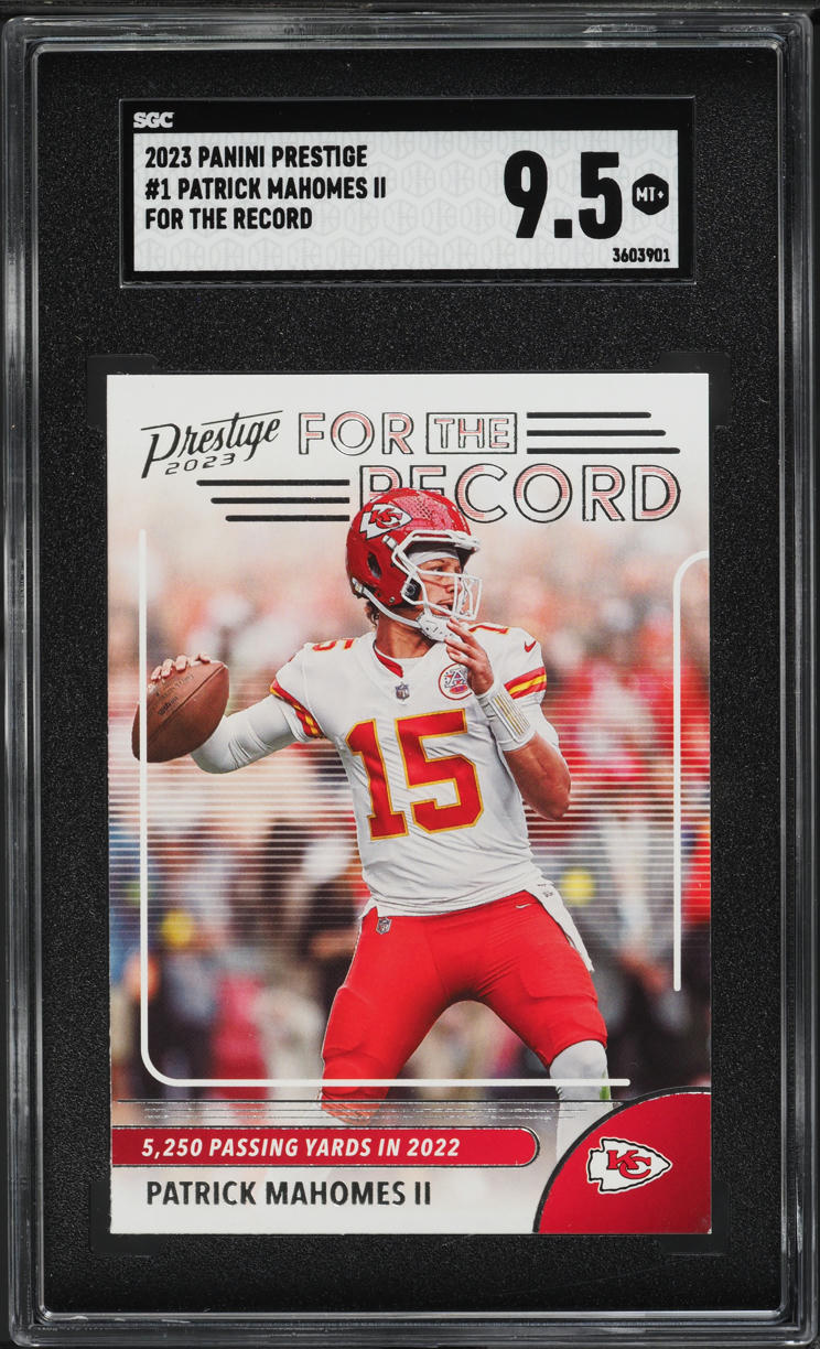 2023 Panini Prestige For The Record Patrick Mahomes II #1 SGC 9.5 MINT+