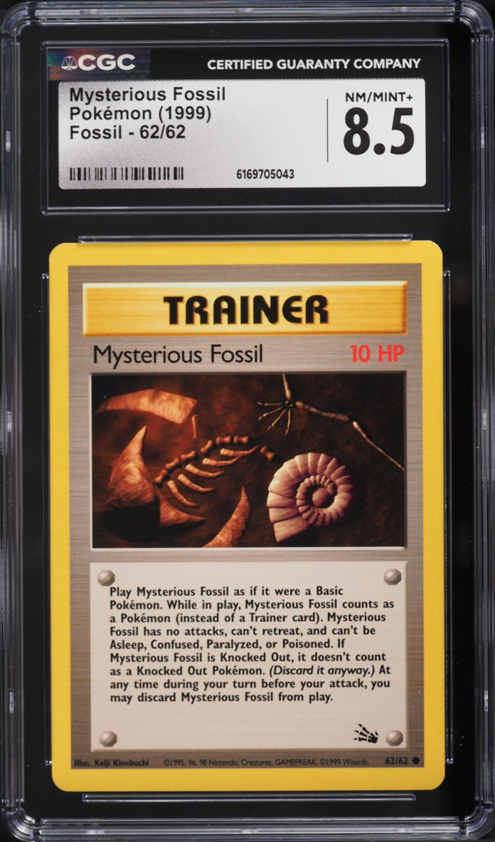 1999 Pokemon Fossil Mysterious Fossil #62 CGC 8.5 NM-MT+