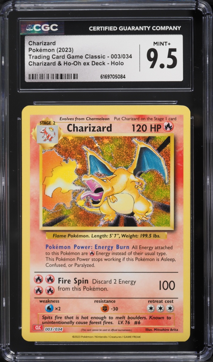 2023 Pokemon TCG Classic Collection Ho-Oh ex Deck Holo Charizard #3 CGC 9.5 MINT+