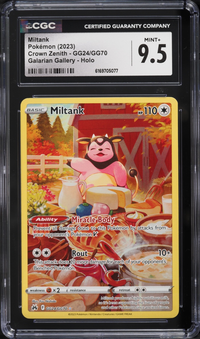 2023 Pokemon Sword & Shield Crown Zenith Alt Art Miltank #GG24 CGC 9.5 MINT+