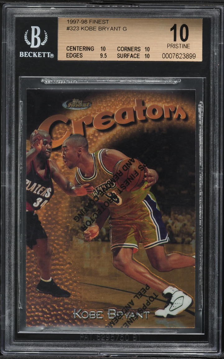 1997 Finest Basketball w/ Coating Kobe Bryant #323 BGS 10 PRISTINE