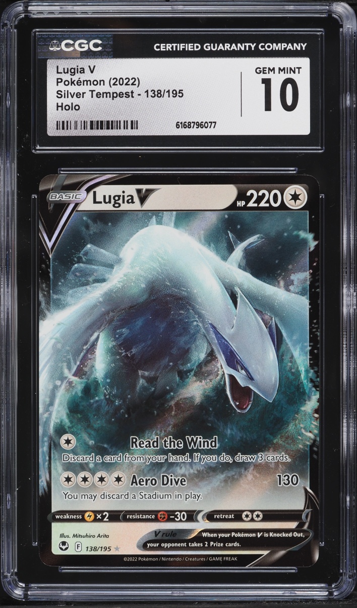 2022 Pokemon Sword & Shield Silver Tempest Lugia V #138 CGC 10 GEM MINT