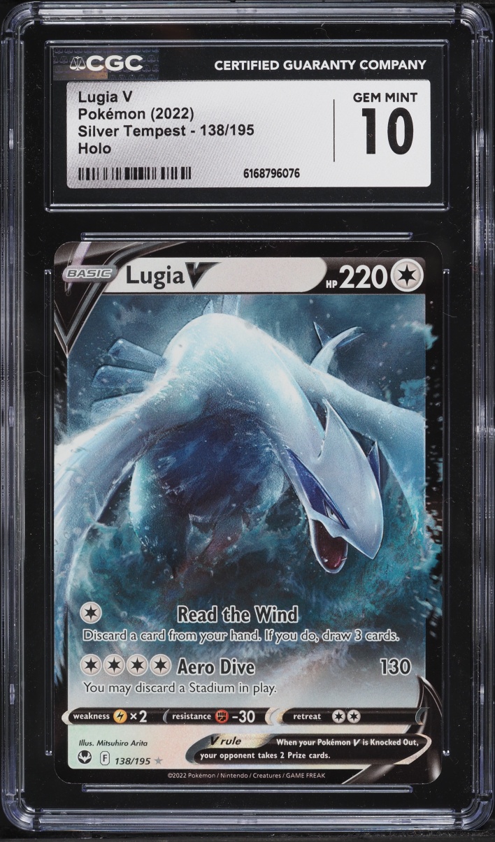 2022 Pokemon Sword & Shield Silver Tempest Holo Lugia V #138 CGC 10 GEM MINT