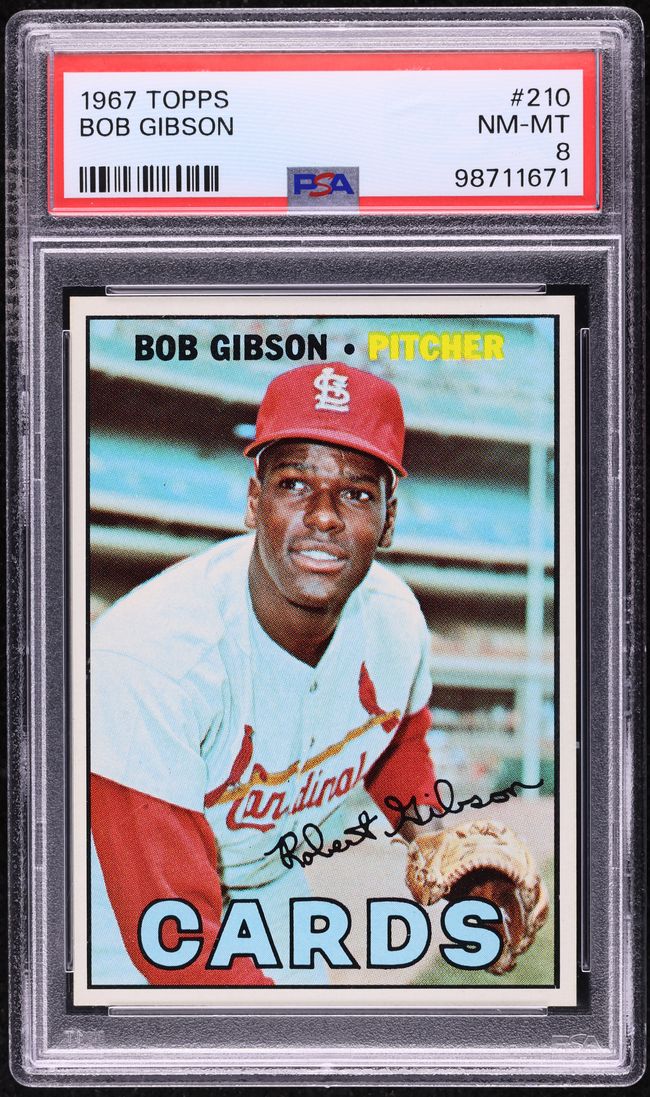1967 Topps Bob Gibson #210 PSA 8 NM-MT